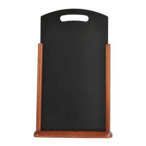Large Table Chalk Board Dark Wood 21X45cm