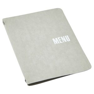 Washable Paper A5 Menu Holder Grey