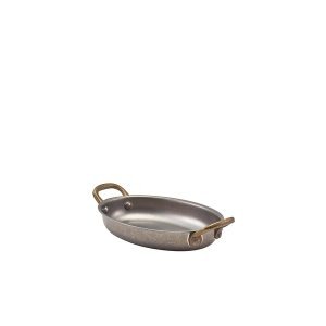 GenWare Vintage Steel Oval Dish 16.5 x 12.5cm QTY:6