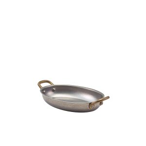 GenWare Vintage Steel Oval Dish 18.5 x 13.5cm QTY:6