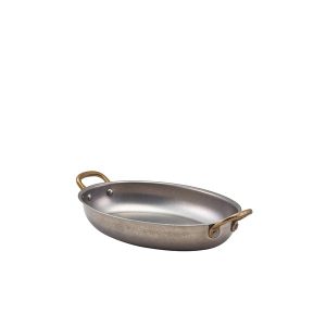 GenWare Vintage Steel Oval Dish 20.75 x 15.75cm QTY:6