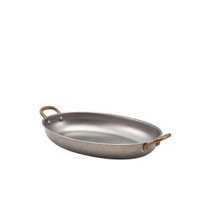 GenWare Vintage Steel Oval Dish 24.5 x 17.5cm QTY:6