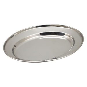GenWare Stainless Steel Oval Flat 22cm/9″ qty:1