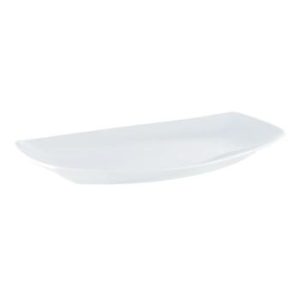 Porcelite Convex Oval Plate 28x16cm/11×6.25″ QTY: 6