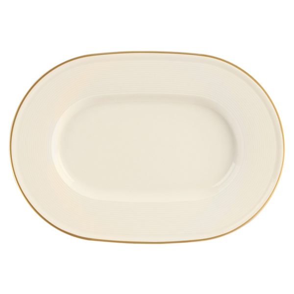 Porland Academy Line Gold Band Oval Plate 25cm QTY: 6