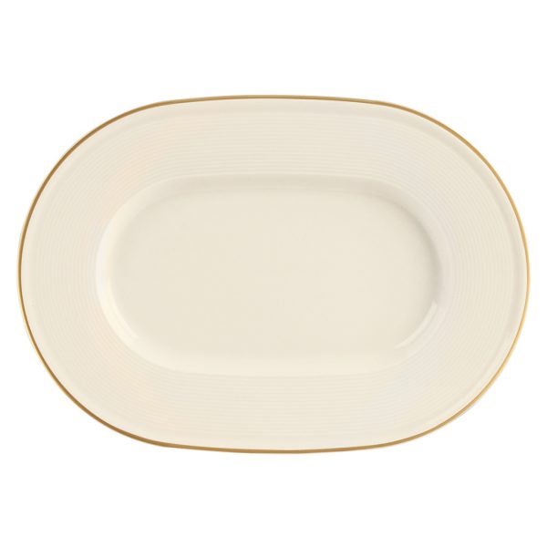 Porland Academy Line Gold Band Oval Plate 31cm QTY: 6