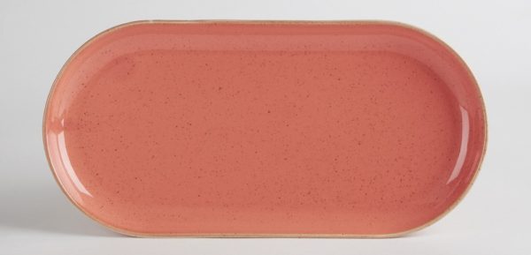 Seasons by Porcelite Coral Narrow Oval Plate 30cm QTY: 6