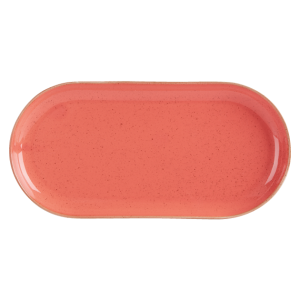 Seasons by Porcelite Coral Narrow Oval Plate 32x20cm/12.5×8″ QTY: 6