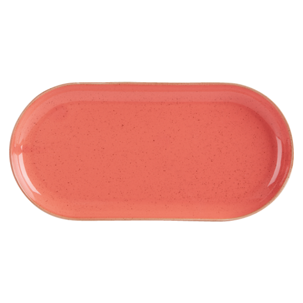 Seasons by Porcelite Coral Narrow Oval Plate 32x20cm/12.5×8″ QTY: 6