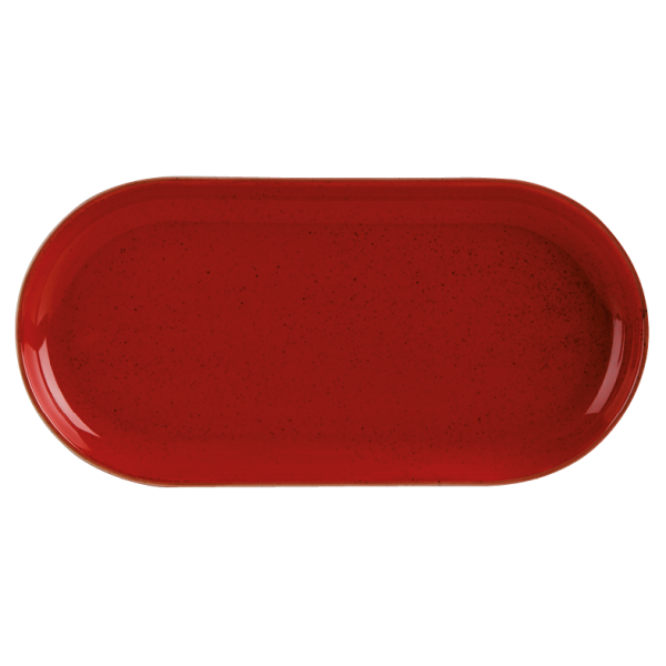 Seasons by Porcelite Magma Narrow Oval Plate 32x20cm/12.5×8″ QTY: 6