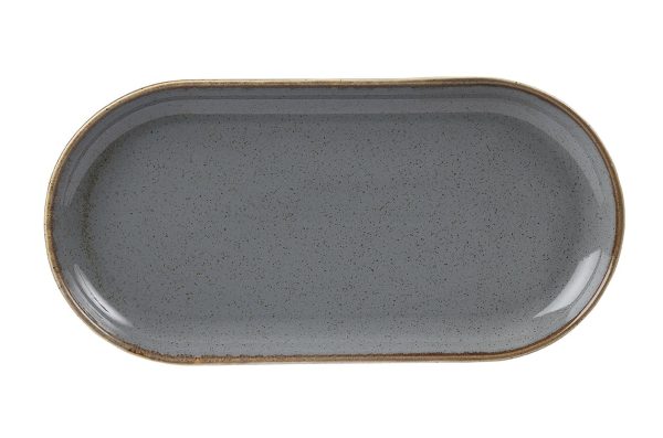 Seasons by Porcelite Storm Narrow Oval Plate 32x20cm/12.5×8″ QTY: 6