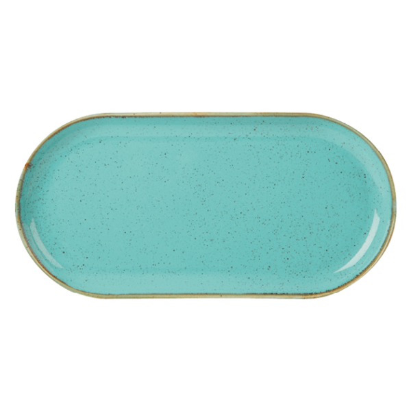 Seasons by Porcelite Sea Spray Narrow Oval Plate 32x20cm/12.5×8″ QTY: 6