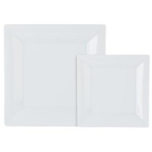 Porcelite Deep Square Plate 27cm/10.5″ QTY: 6
