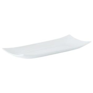 Porcelite Curved Edge Rectangular Buffet Tray 30x13cm/12″x5.25″ QTY: 6