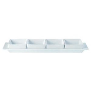 Porcelite Square Shape Set of 4 Bowls & Tray 38x9cm/15×3.5″ QTY: 6