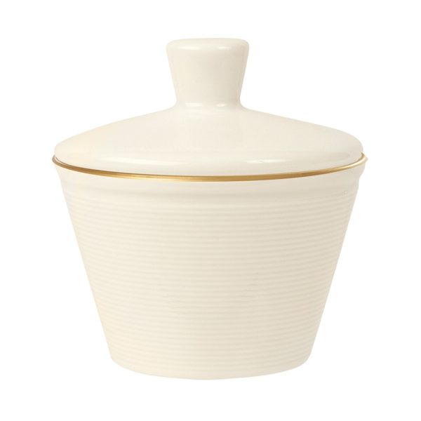 Academy Line Gold Band Sugar Bowl with Lid 25cl QTY: 6