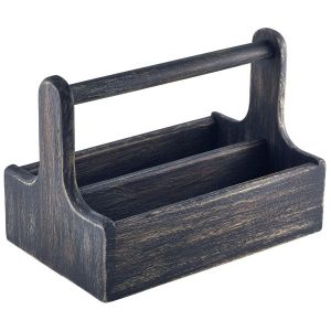 Black Wooden Table Caddy qty:1