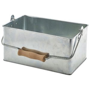 Galvanised Steel Rectangular Table Caddy 24.5×15.5×12.5cm qty:1