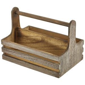 Rustic Wooden Table Caddy qty:1