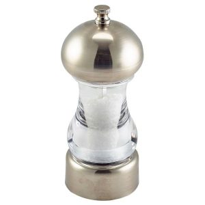 Chrome & Acrylic Salt Or Pepper Grinder 14cm qty:1