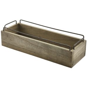 Industrial Wooden Crate 34 x 12 x 9cm qty:1