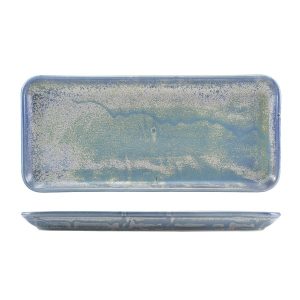 Terra Porcelain Seafoam Narrow Rectangular Platter 36 x 16.5cm QTY:3