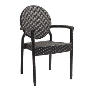 Blake Stacking Armchair – Black Weave