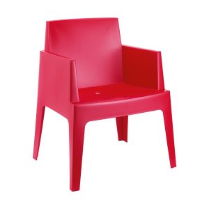 Box Arm Chair – Red