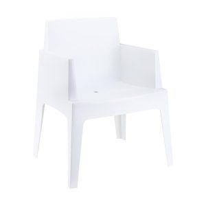 Box Arm Chair – White
