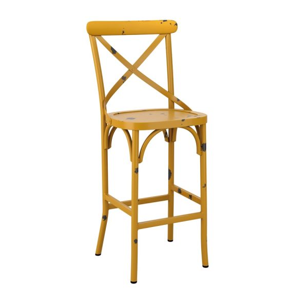 Café Bar Stool – Vintage Yellow