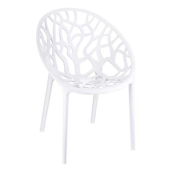 Crystal Arm Chair – Glossy White