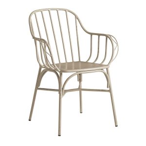 Denver Armchair – Vintage Finish Alu Frame White