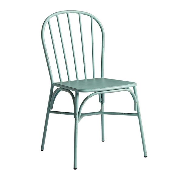 Denver Side Chair – Vinitage Finish Alu Frame Blue