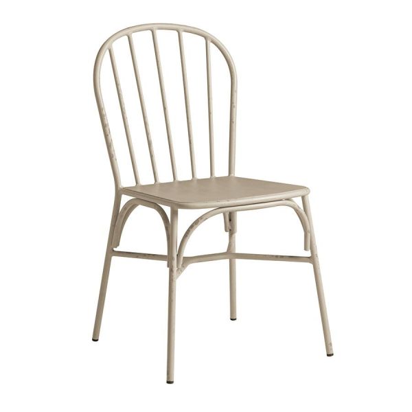 Denver Side Chair – Vintage Finish Alu Frame White