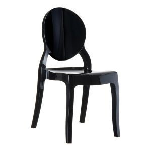 Elizabeth Side Chair – Glossy Black