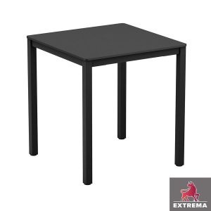 Extrema  – Black – 60x60cm –  4 Leg Dining Table – Black
