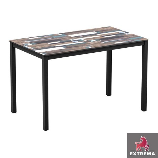 Extrema Driftwood 4 Leg Dining Table 119x69cm