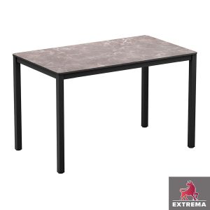 Extrema Marble 4 Leg Dining Table – Black – 119x69cm