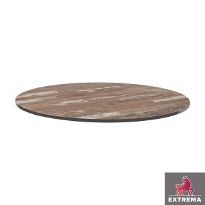 Extrema Top – Planked Vintage Wood – 60cm Dia