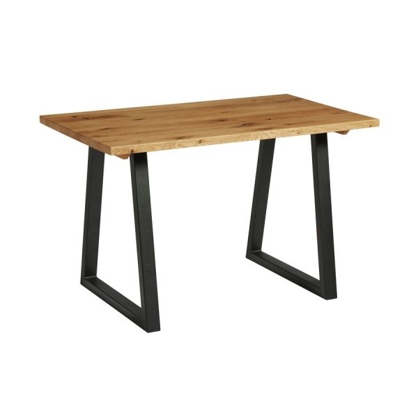 Hardwick ‘A’ Dining Table – Black – Character Oak – 120cmx70cm