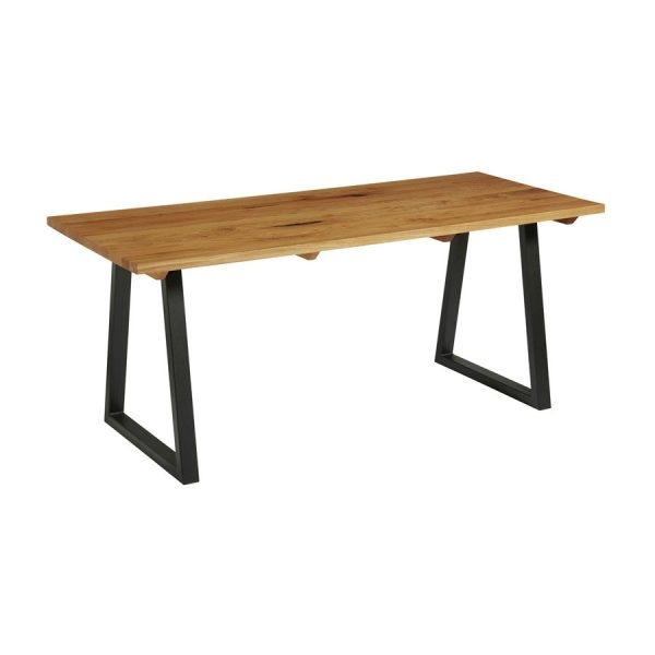 Hardwick ‘A’ Dining Table – Black – Character Oak – 180cmx75cm