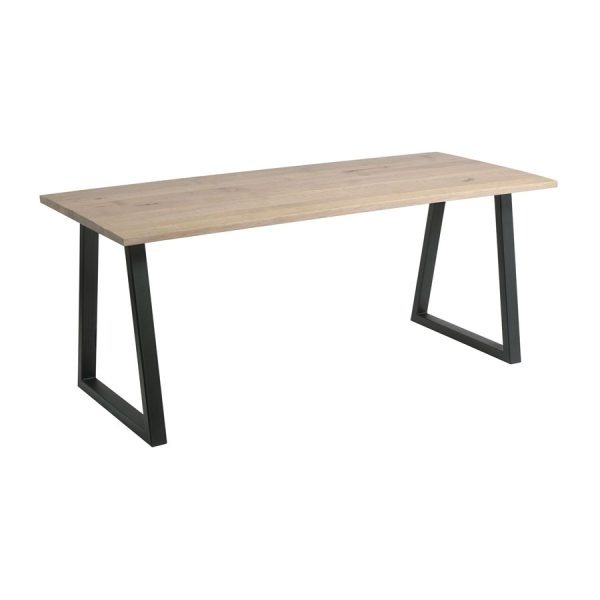 Hardwick ‘A’ Dining Table – Black – Extra White – 180cmx75cm