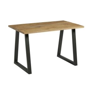 Hardwick ‘A’ Dining Table – Black – Rustic Antique – 120cmx70cm