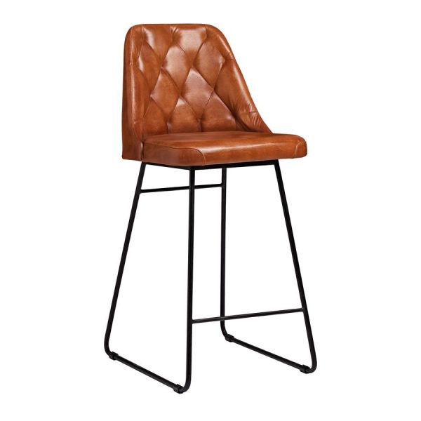 Harland Bar Stool in Bruciato Leather