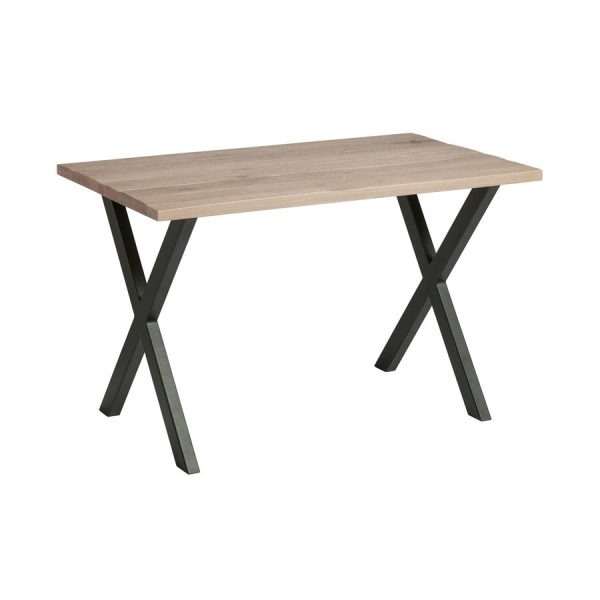 Highcross ‘X’ Dining Table – Black – Extra White – 120cm x 70cm