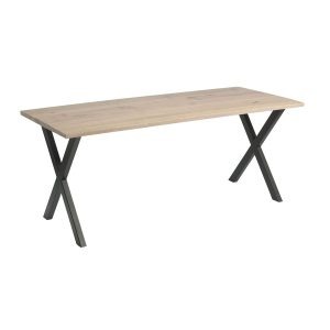 Highcross ‘X’ Dining Table – Black – Extra White – 180cm x 75cm