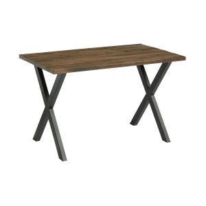 Highcross ‘X’ Dining Table – Black – Smoked – 120cm x 70cm