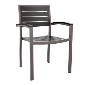 Likewood Arm Chair – Black – Frame Grey 7012