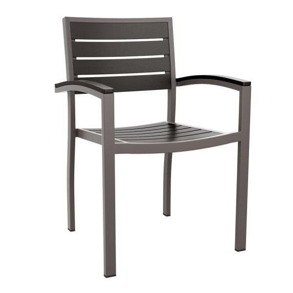 Likewood Arm Chair – Black – Frame Grey 7012