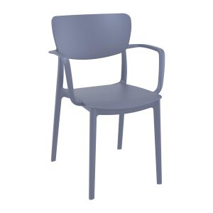 Lisa Arm Chair – Dark Grey